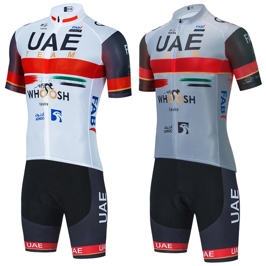 

New Cycling Set 2022 UAE Cycling Jersey Bike Shorts 20D Pants Team Ropa Ciclismo Maillot Bicycle Clothing Uniform