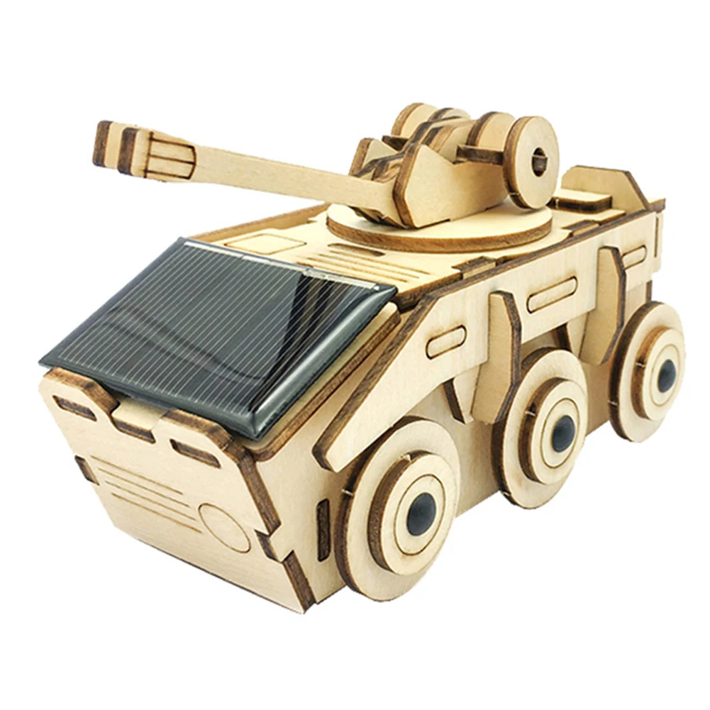 

Детская Развивающая игрушка «сделай сам», 3D солнечный резервуар, деревянная Сборная модель автомобиля, деревянный пазл, подвижный гоночный...