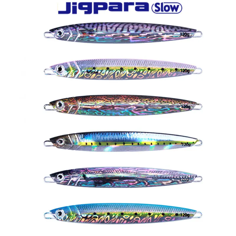 

120g Saltwater Metal Jig Lure Jigpara Slow Live Bait Saba Wflderby Fishing Jigs Offshore Fishing Vertical Jigging Slow Pitch