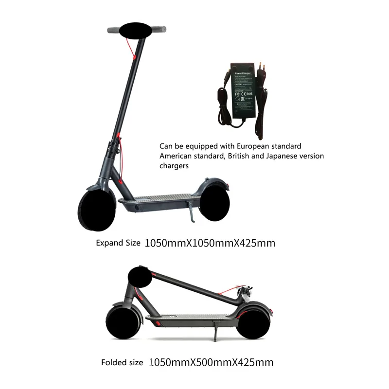 Электрический скутер для взрослых 8 5 дюйма Двойные колеса амортизирующий 36V350W
