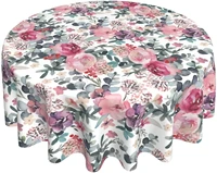watercolor floral pattern table cloth washable tablecloth waterproof and stain proof perfect for decorating kitchen