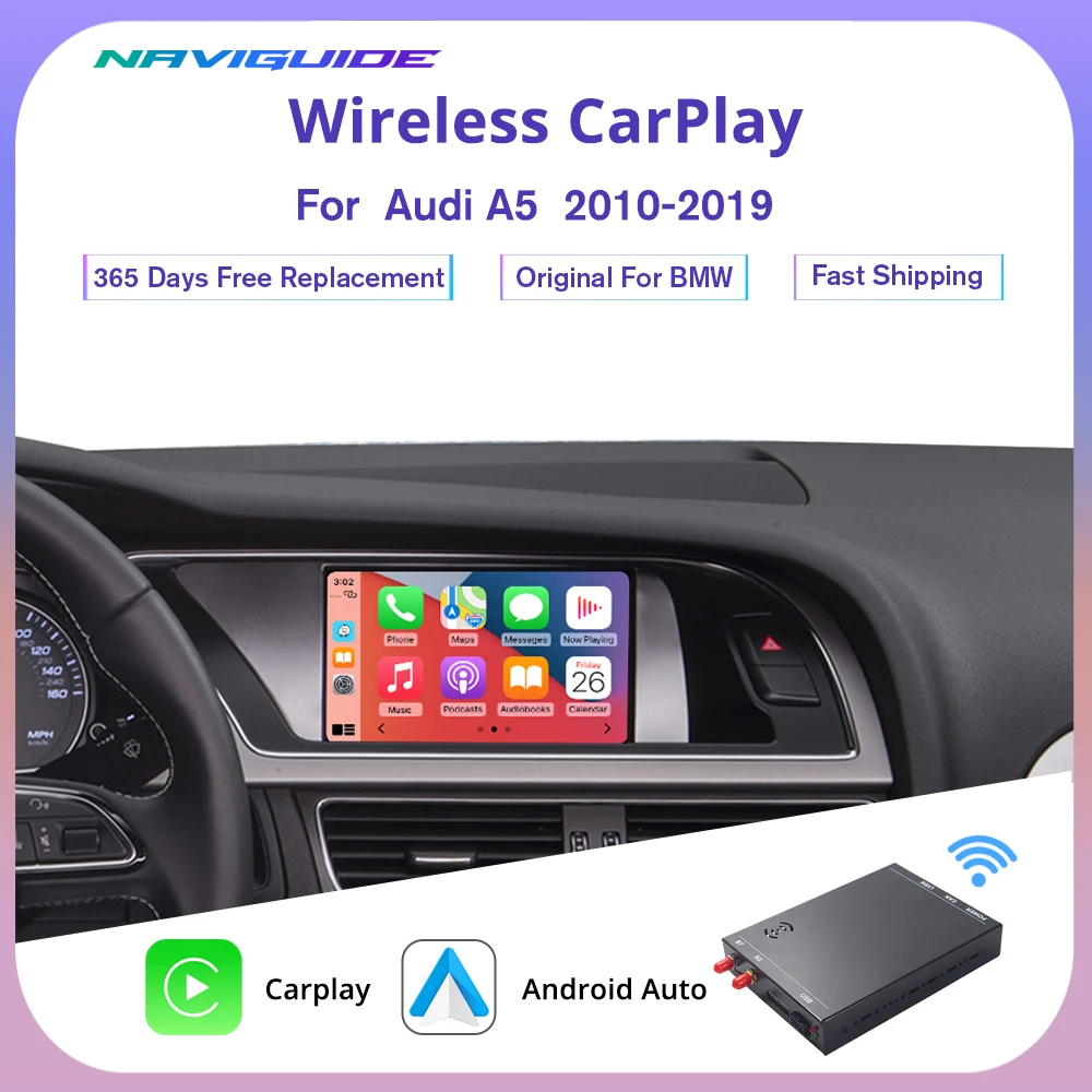 

Беспроводной автомобильный интерфейс для Audi A5 2010-2019, AirPlay Mirror Link