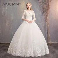 lace wedding dresses half sleeves luxury lace appliqu%c3%a9s embroidered prom dress wedding dresses customized vestido de noiva mp13