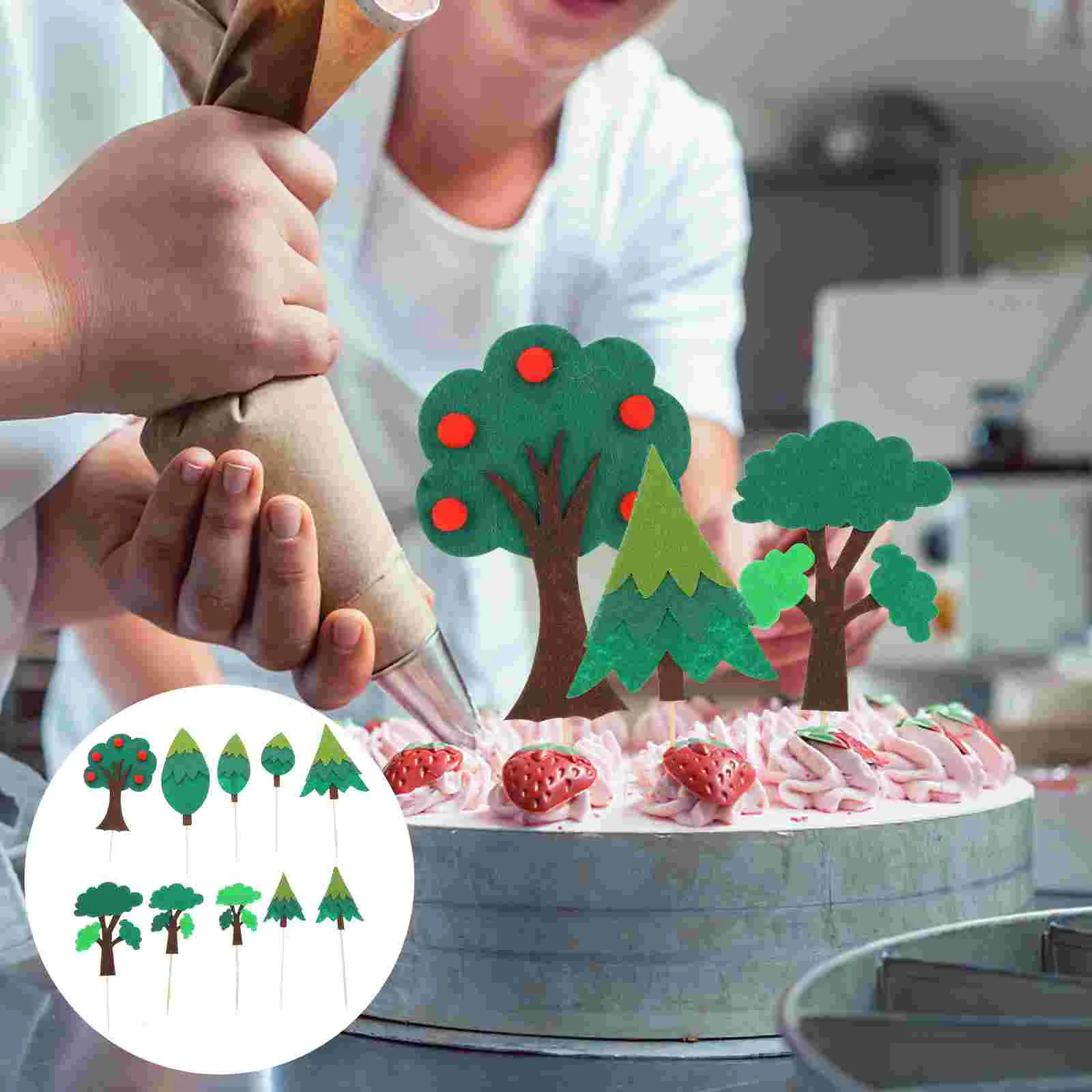 

Christmas Picks Cakepick Cupcake Holiday Fruit Party Wrapper Cartoon Supplies Appetizer Skewers Toppers Woodland Forestcocktail