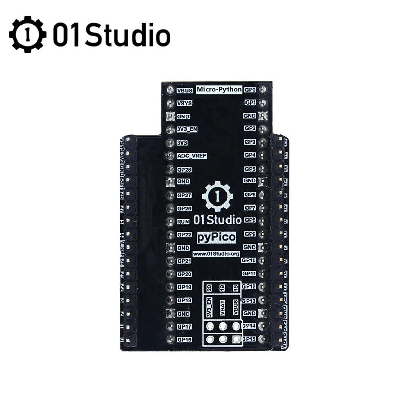 Плата адаптера 01Studio pyPico совместимая с платой Raspberry Pi Pico MicroPython RP2040