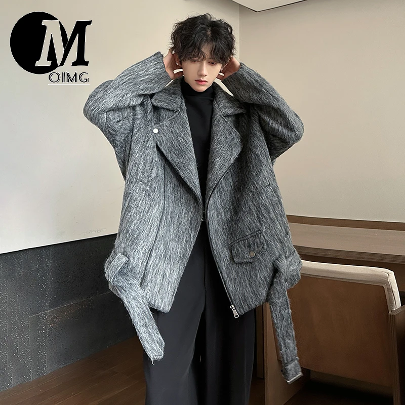 [OIMG] осенне-зимняя новая однотонная повседневная шерстяная куртка на молнии