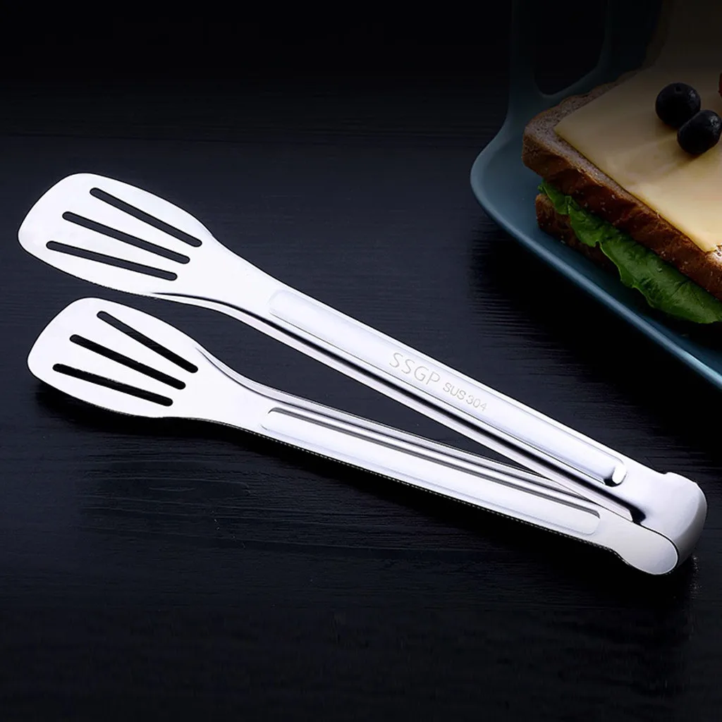 

Kitchen Tools Stainless Steel Anti-scalding Bread Food Clip Barbecue Tongs BBQ Grilling Bbq Tools Kitchen Grill Accessorie