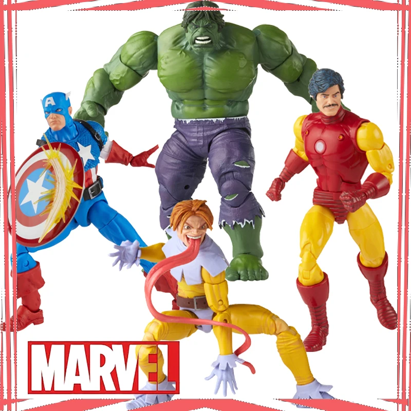 

6-Inch Original Marvel Legends 20th Anniversary Series 1 Captain America, Iron Man, Hulk, Toad Action Figure Collectible Toys