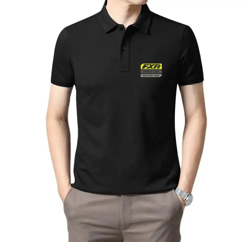 

Golf wear men FXR Race Division Black Hi-Vis Snowmobile Offroad MotoCross Casual Tee polo t shirt for men