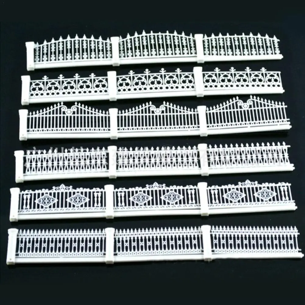 

1M Fence Models Train Railway Building Fence Wall 1/100 Sandbox DIY Sand Table Building Model Guardrail Decoration Garden Wall