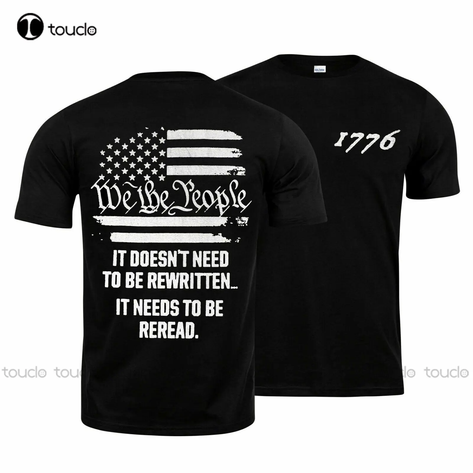 

Новинка Мужская рубашка с надписью We The People 1776, состаренная патриотическая футболка с американским флагом, рубашка для сна 2021