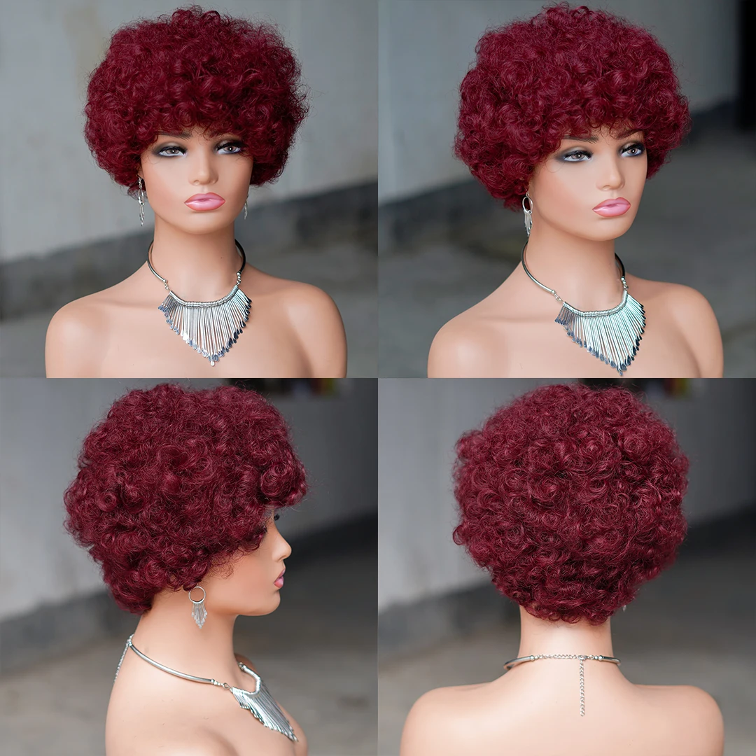 Короткий парик Боб Парик с стрижкой пикси Парики из натуральных волос для женщин