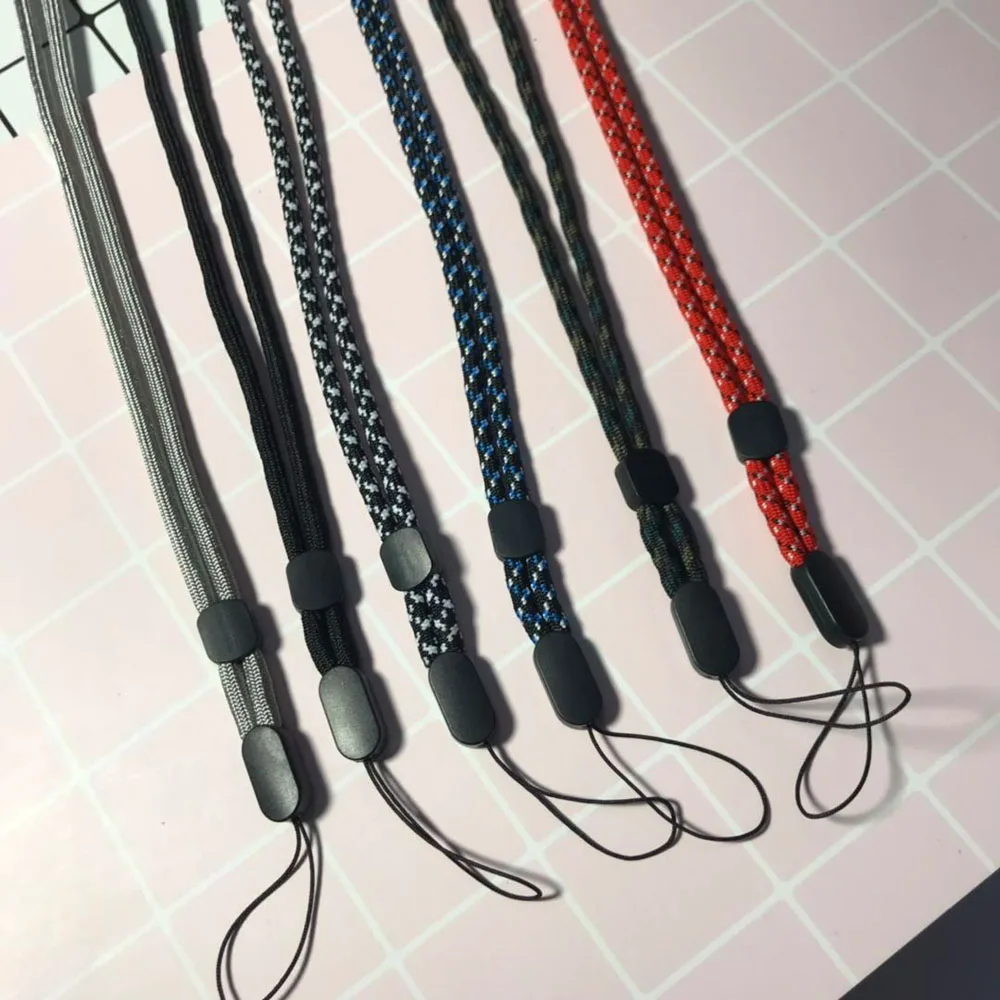 30 pcs adjustable 4mm mobile phone lanyard hanging neck women pendant rope office office student id card sleeve long lanyard free global shipping