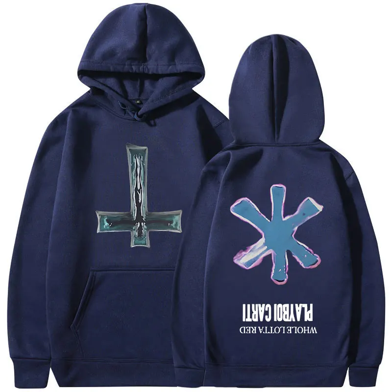Rapper Playboi Carti Hoodies Album Whole Lotta Red Tour Merch Pullover Men Women Fashion Hip Hop Oversized Sweatshirt Streetwear