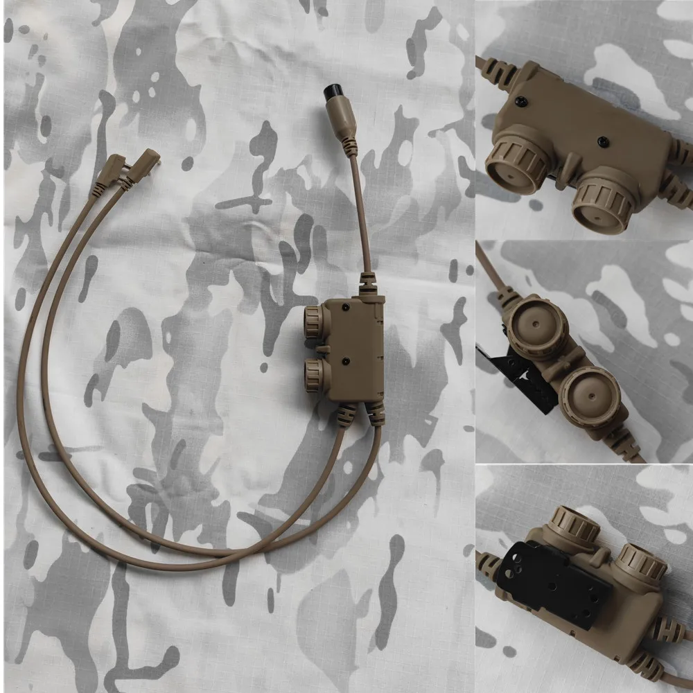 Tactical Headset Dual Communication RAC Ptt Kenwood Plug Ptt for Baofeng UV5R for TAC-SKY PELTOR Airsoft Shooting Headset