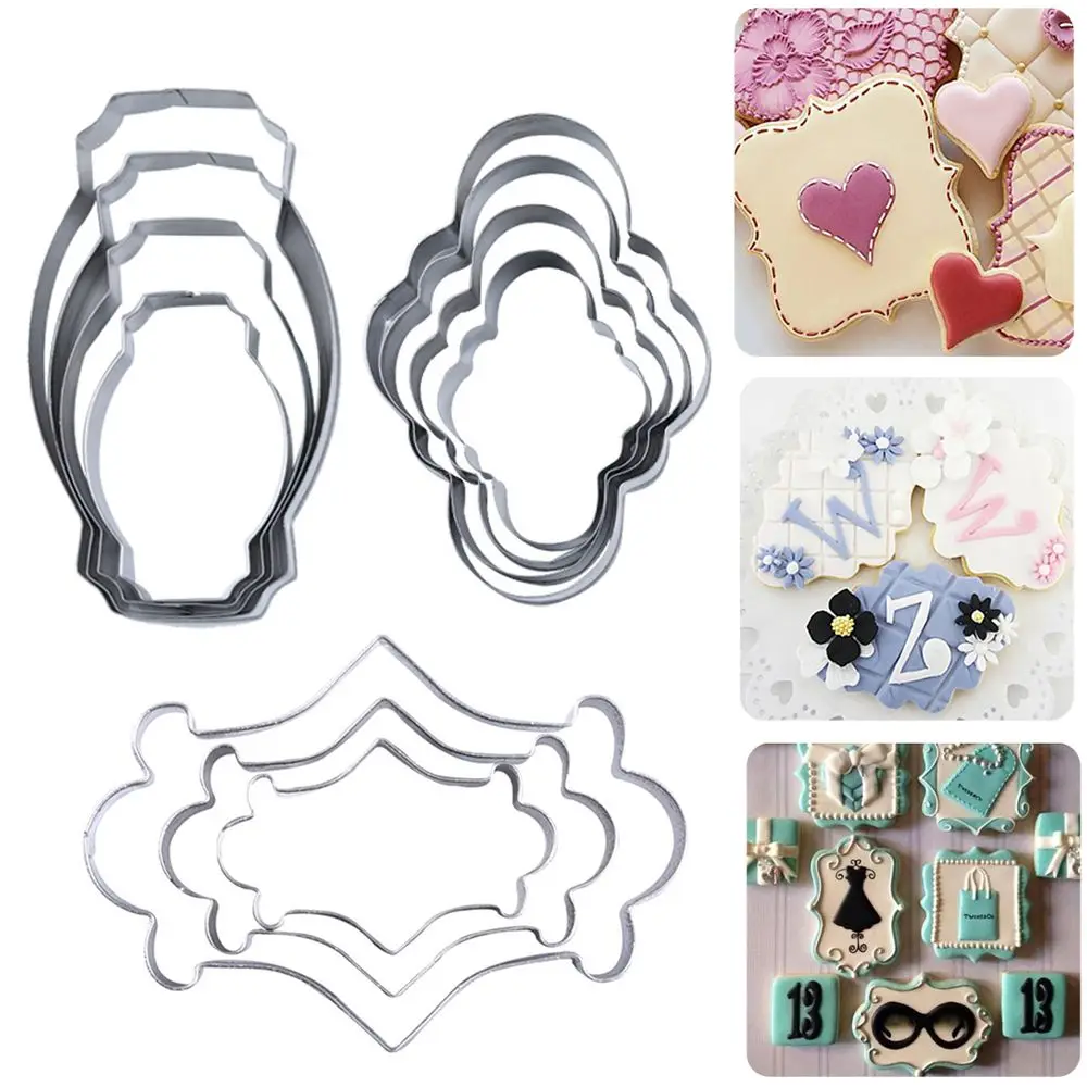 

Oval Baking Molds Merry Christmas Stainless Steel Cake Decorating Tools Cookie Mould Frame Cookies Cutter Biscuit Mold