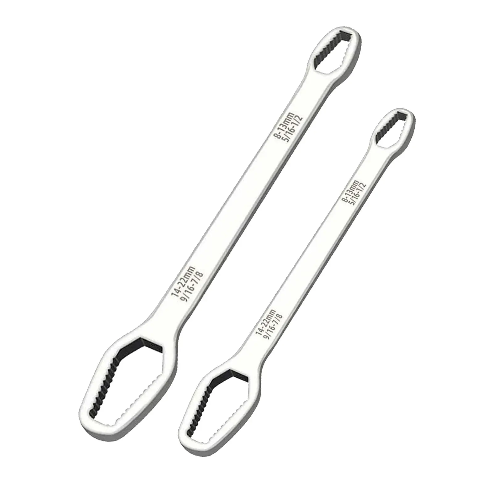 

2pcs Key Self Tightening Portable Repairing Steel Screw Nuts Hand Tools 8mm/22mm Spanner Multifunctional Double End Wrench