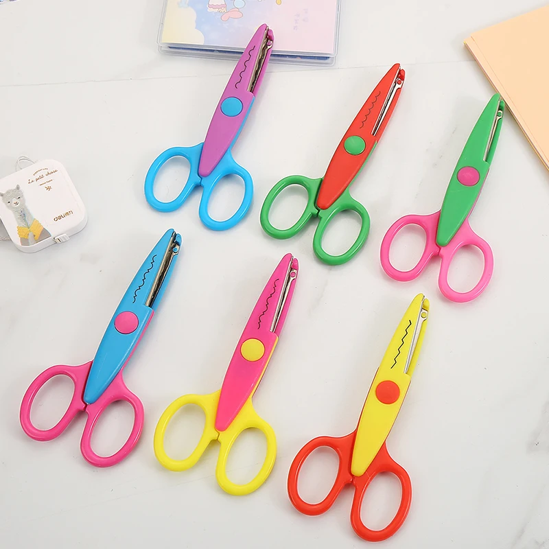 

1 шт., детские ножницы для кружева, 6 узоров