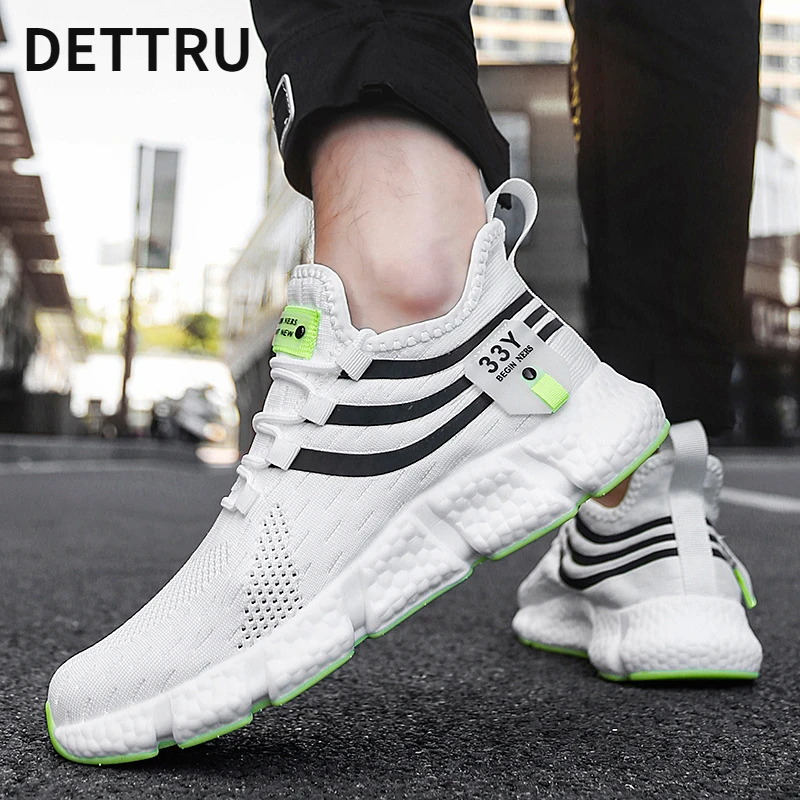 

Men's Sneakers Mesh Breathable Running Shoes Male Light Non-slip Classic Sports Casual White Shoes Women Couple Tenis Masculino
