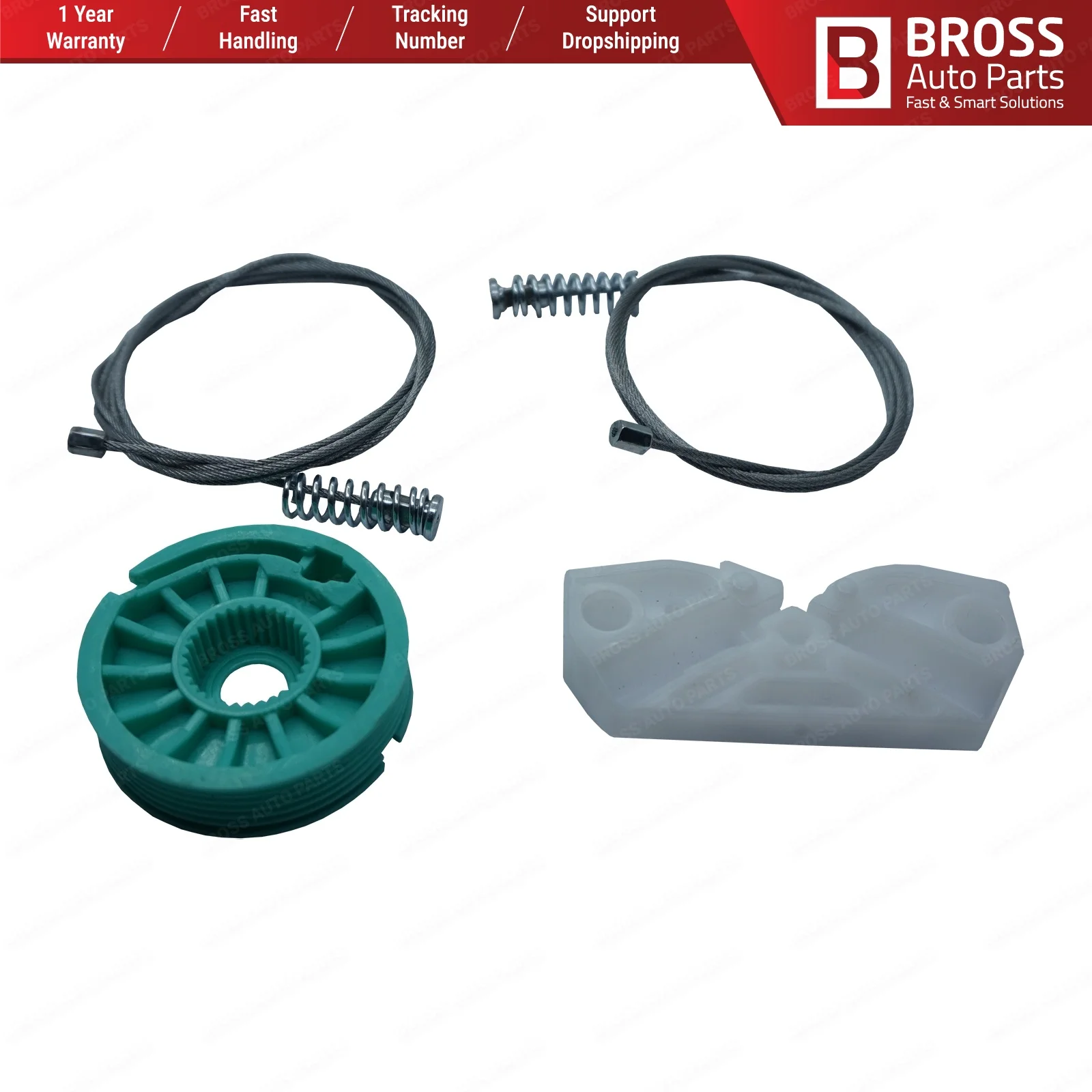 Комплект электростеклоподъемника Bross BWR1119 левая дверь заднего четверти для Mercedes