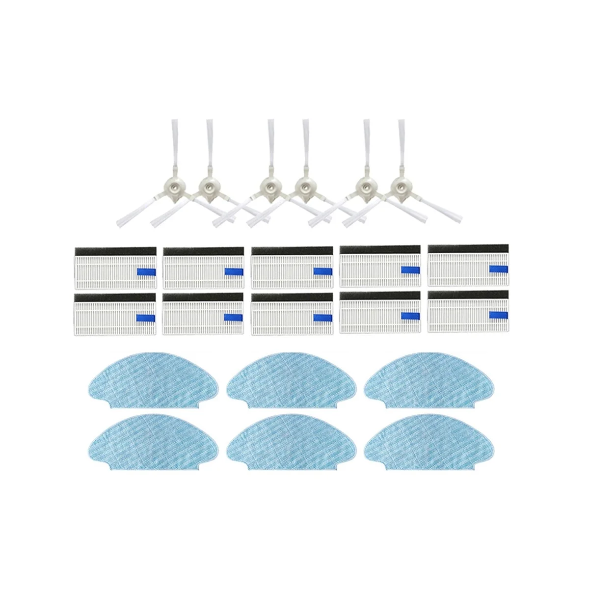 

Vacuum Cleaner Spare Parts for X-Plorer Serie RG6825/RG6871/RG6875 Robot Filter Side Main Brushes Mopping Pad