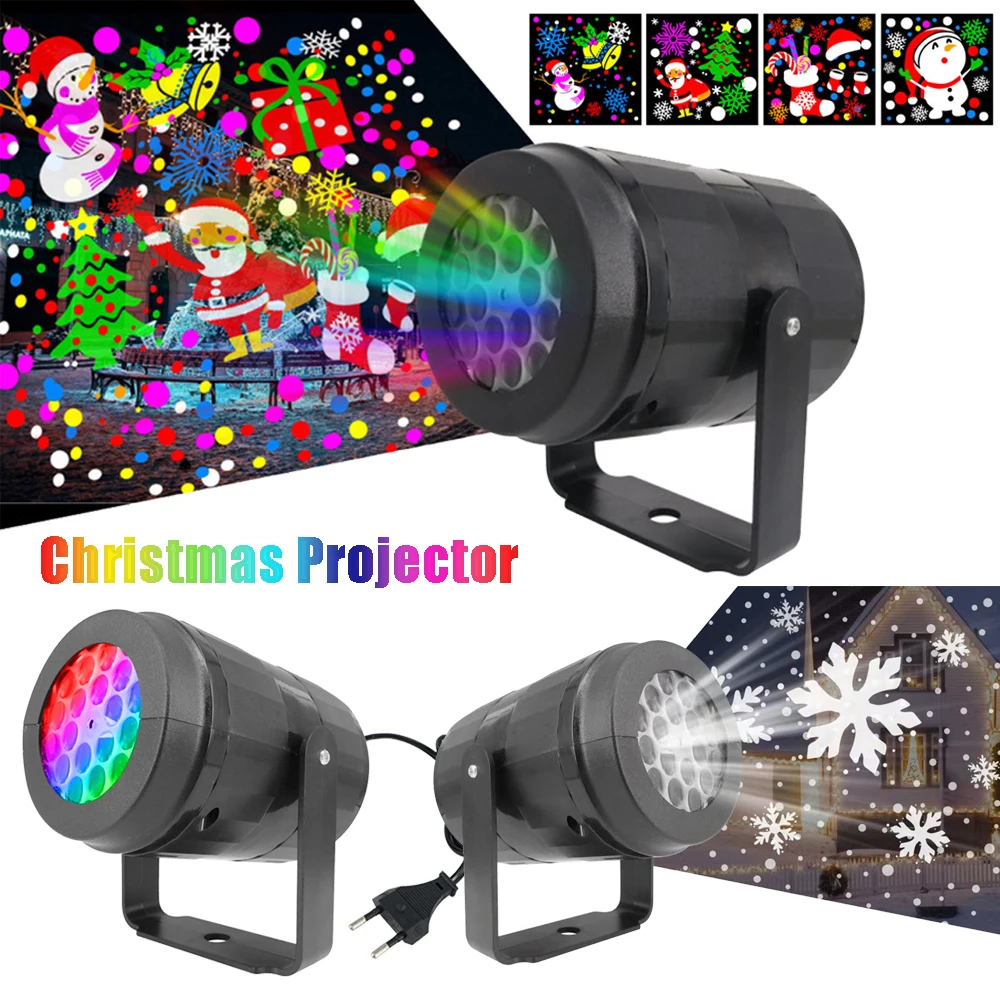 

LED Stage Lights Christmas Laser Projector Lamp 20 Pictures Pattern Holiday DJ Disco Light For Home Christmas Decoration 2022#20