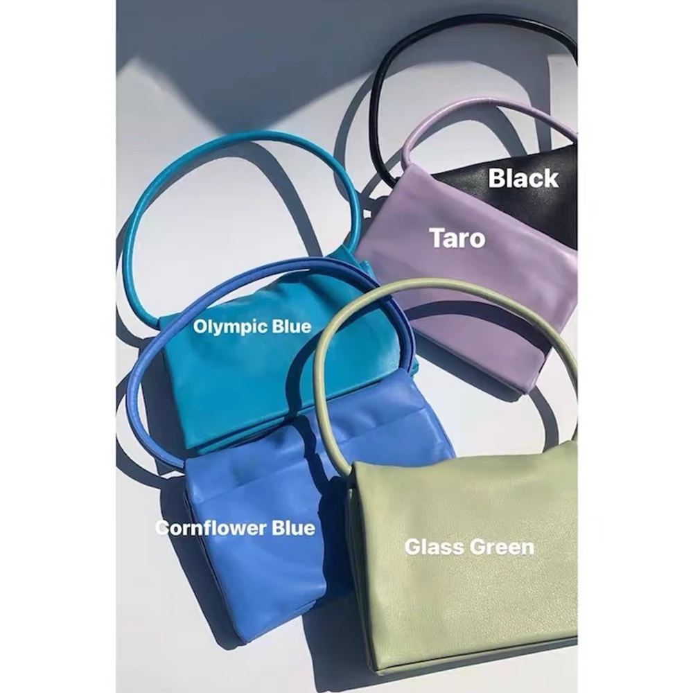 

Fashion Designer Bag Soft Women Handbags Macarone Color Shoulder Bags for Women 2023 Brands Organ Bag Square Armpit Bags Purses