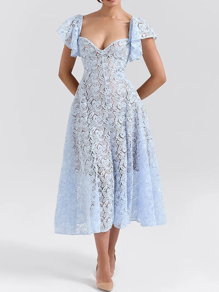 Ажурное сексуальное платье в стиле пэчворк женское летнее простое макси с