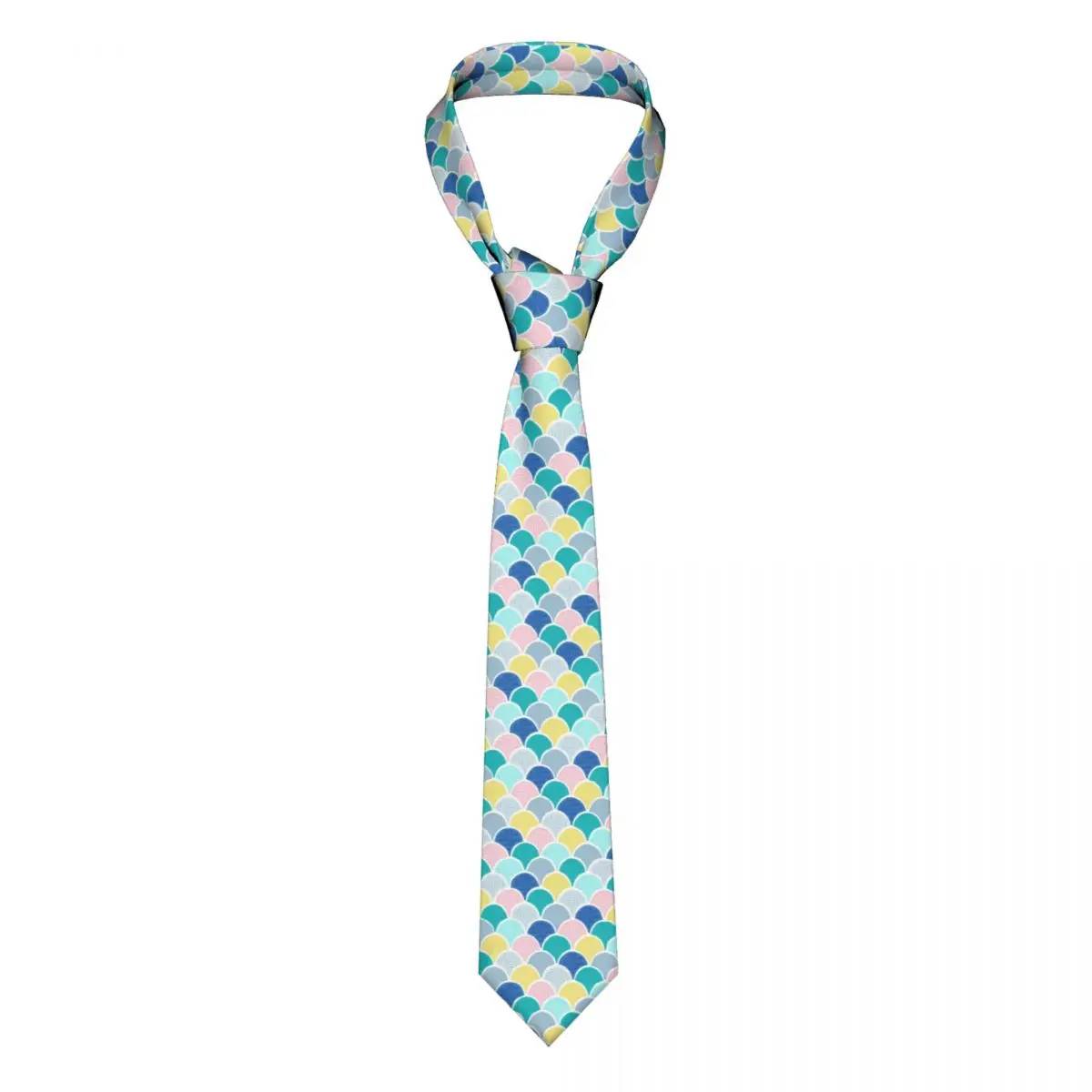 

Mermaid Fish Scales Men Necktie Fashion Polyester 8 cm Wide Pink and Turquoise Graffiti Neck Tie Accessories Gravatas Wedding