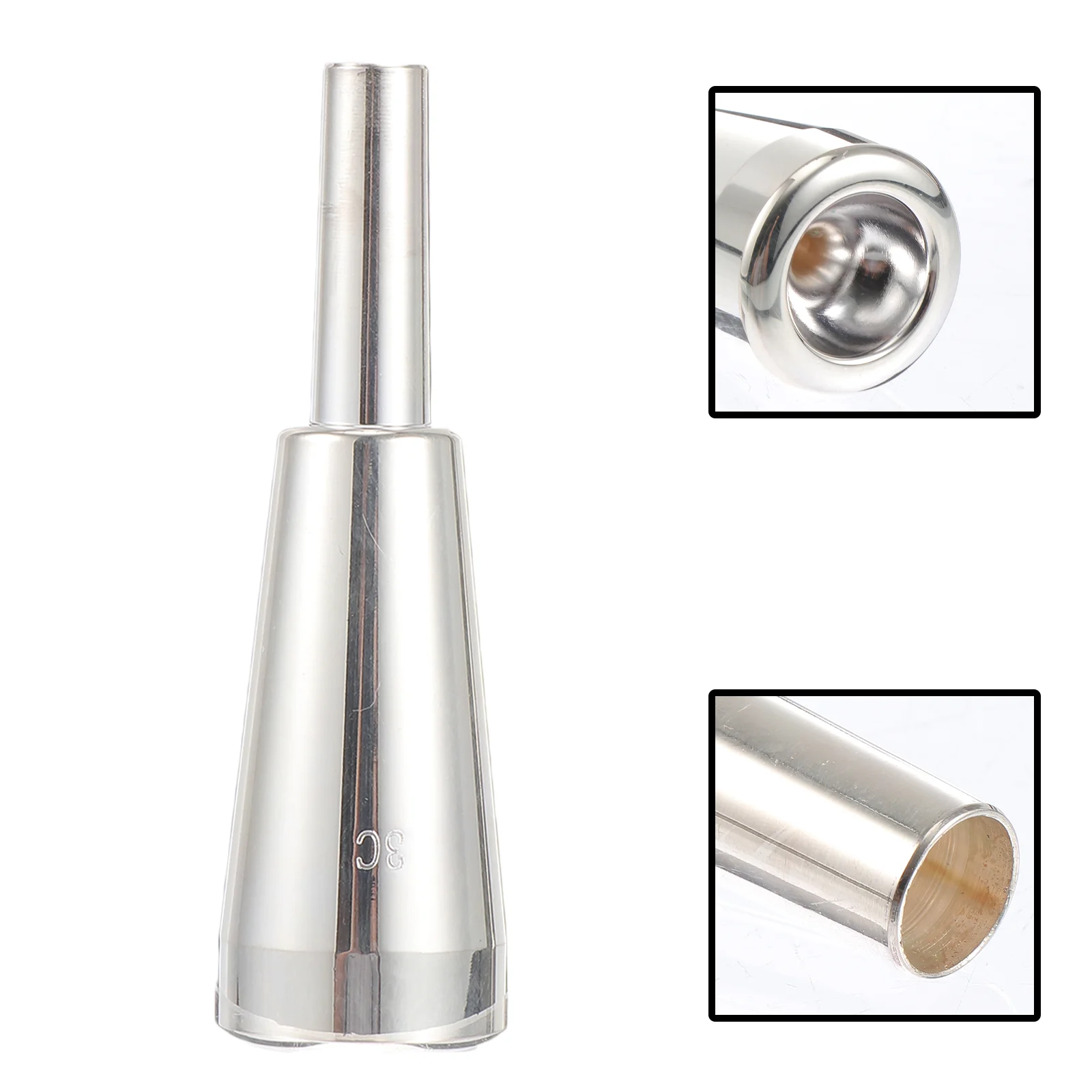 

1pc Trumpet Mouthpiece for Beginners Professional Replacement Trumpet Part (Silver)