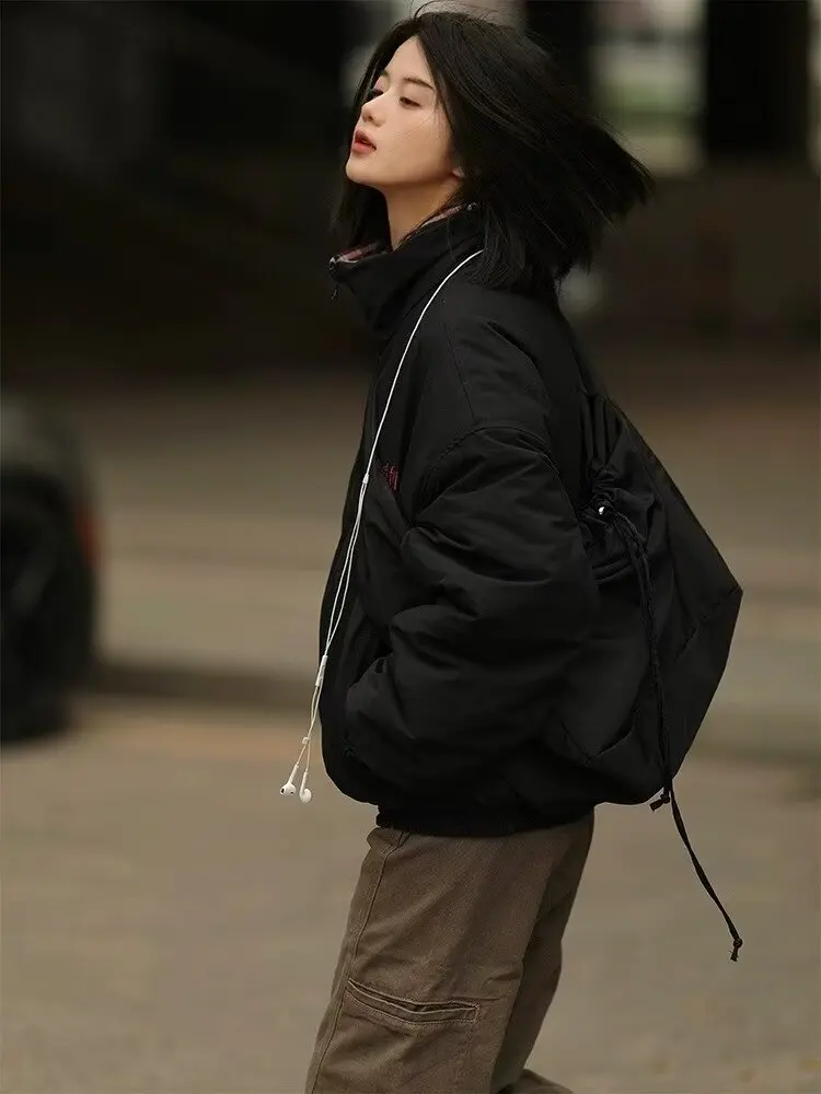 Двусторонние легкие парки для мужчин и женщин винтажная мешковатая хлопковая