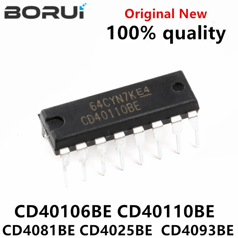 10 шт. CD40106BE CD40106 DIP-14 CD40110BE CD40110 CD4081BE CD4081 CD4025BE CD4025 CD4093BE CD4093 CD40109BE новый оригинальный IC