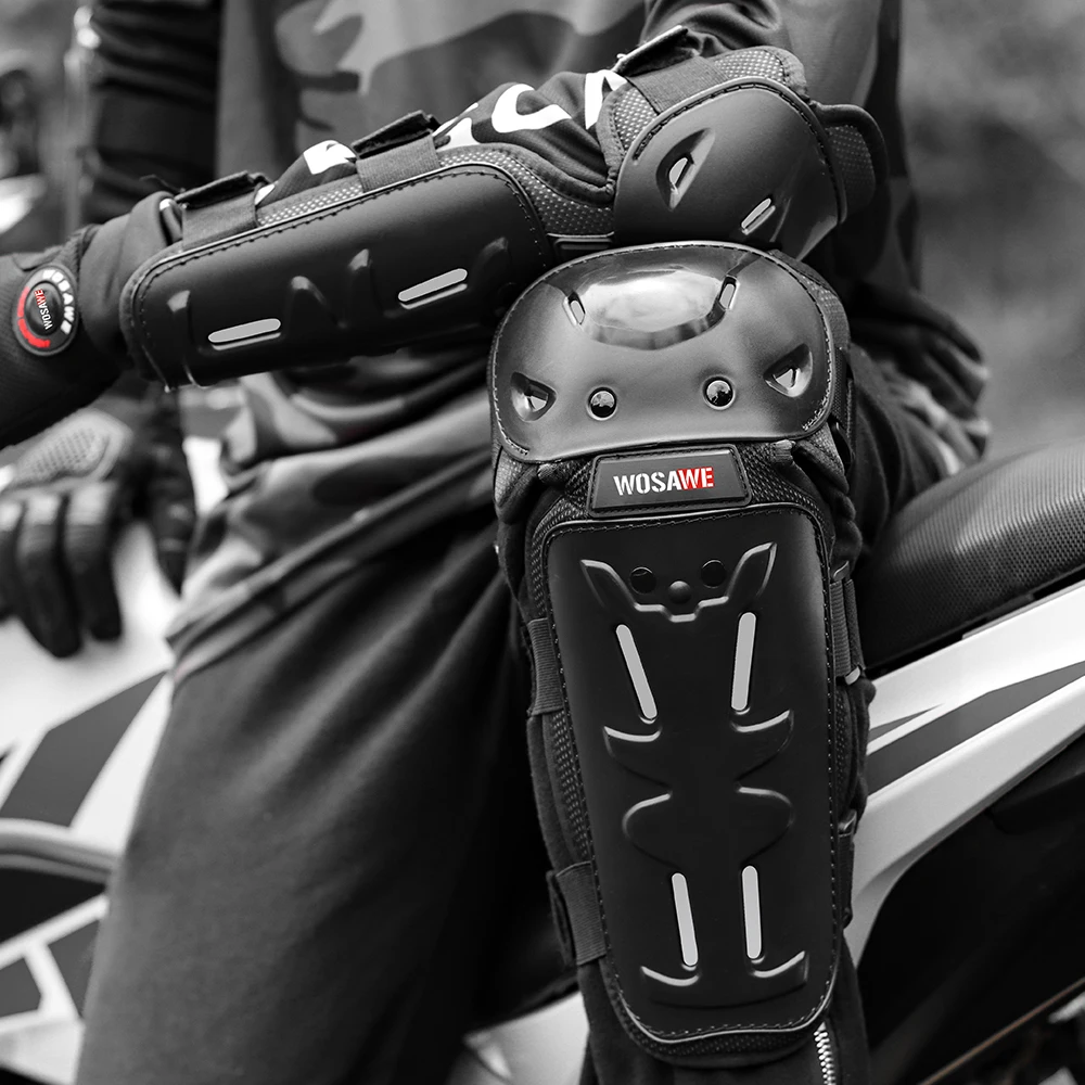 Защита WOSAWE для мотоциклистов гонок катания на коньках коленей голени защита