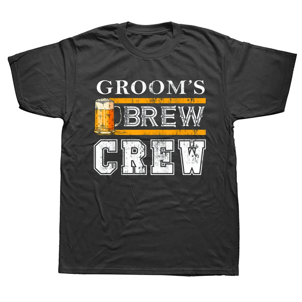 

Groom's Brew Crew Groomsmen Beer Team Bachelor Party T Shirts Graphic Streetwear Short Sleeve Birthday Gifts Summer T-shirt