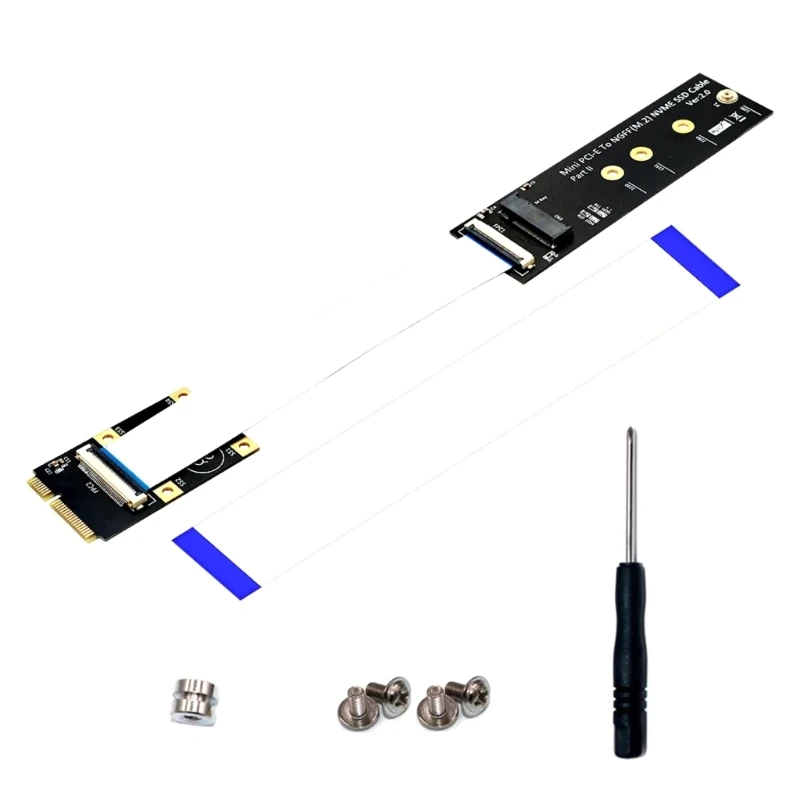 

Плавное подключение Mini PCIe к M.2 Key M Converter M.2 (NGFF) NVME SSD к адаптеру Mini PCIe Кабель FFC 15 см/25 см QXNF