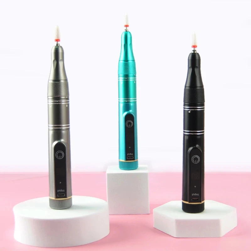 Беспроводная дрель для ногтей 35000 об/мин портативная маникюрная машина гель-лака