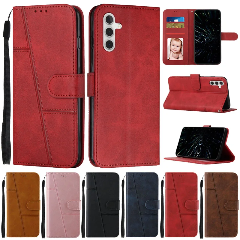 Фото Для Samsung Galaxy S25 FE Чехол-книжка с откидной крышкой для Samsung S25 FE S25FE SM-S731B Защитный чехол для телефона Кожаный чехол №1