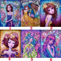 cartoon 5d diy diamond painting girl cross stitch kit full round drill with ab embroidery mosaic art picture of rhinestones home