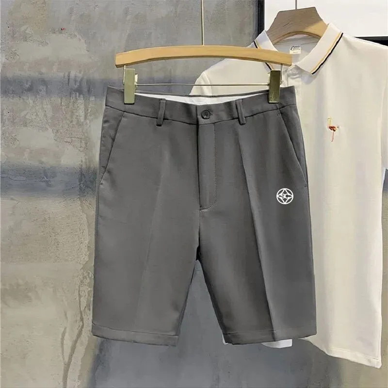 

2023 Spring Men's Golf Shorts Men's Golf Pants Men's Casual Suit Shorts Loose Straight Pants Men's Golf Clothing