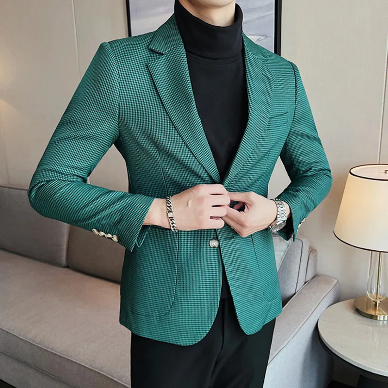 Новинка Осень-зима 2023 маленький клетчатый Блейзер Qianniao универсальный облегающий
