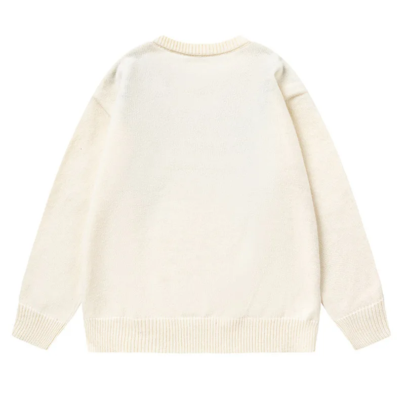 Свитер мужской вязаный в стиле хип-хоп оверсайз