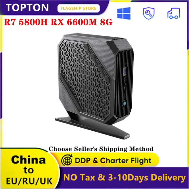 

MinisForum HX80G Desktop Gaming PC AMD Ryzen 7 5800H Radeon RX 6600M 8G Windows 11 Max 64G DDR4 2T PCIE SSD Mini Computer Gamer