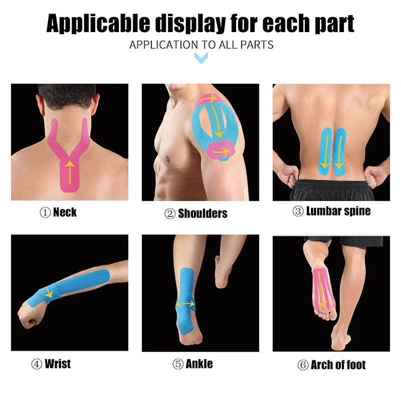 20 шт. кинезиологическая лента Pro спортивная водонепроницаемая эластичная