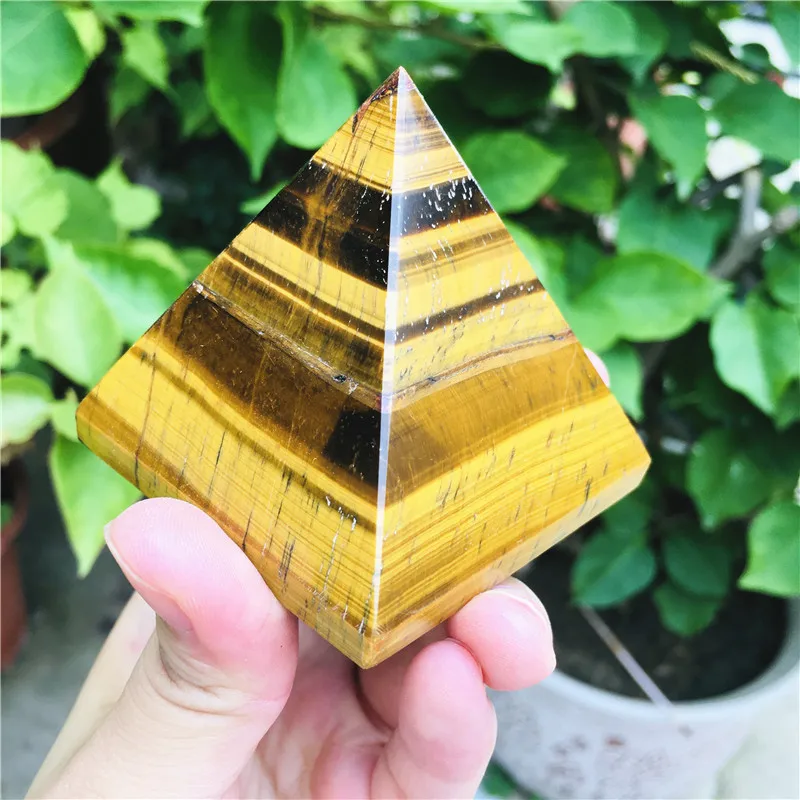 

Tiger's eye quartz Healing Pyramid Natural Mineral Triangled Crystal Point wholesale