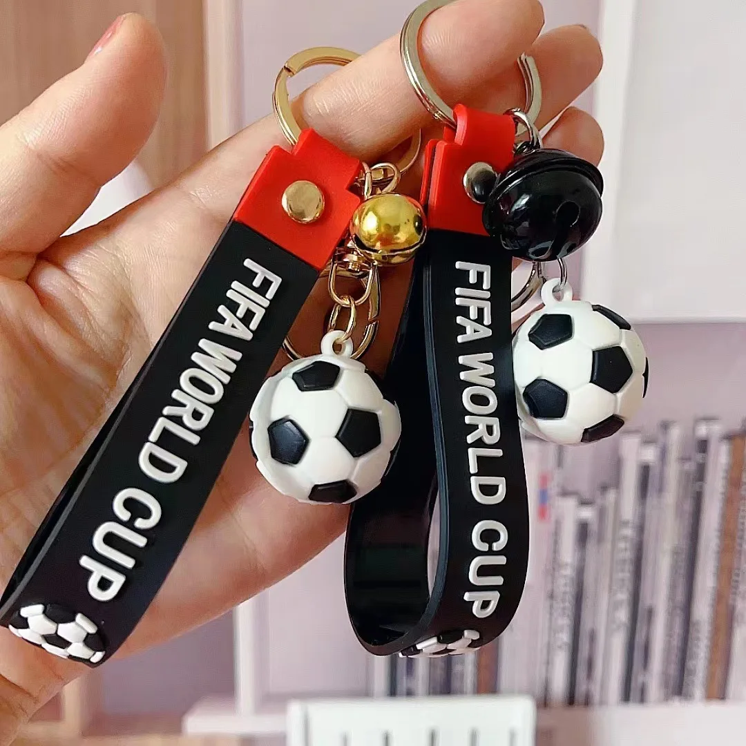 

2022 new PVC soft rubber football key chain pendant football key chain cute keychain friends keychain key chain