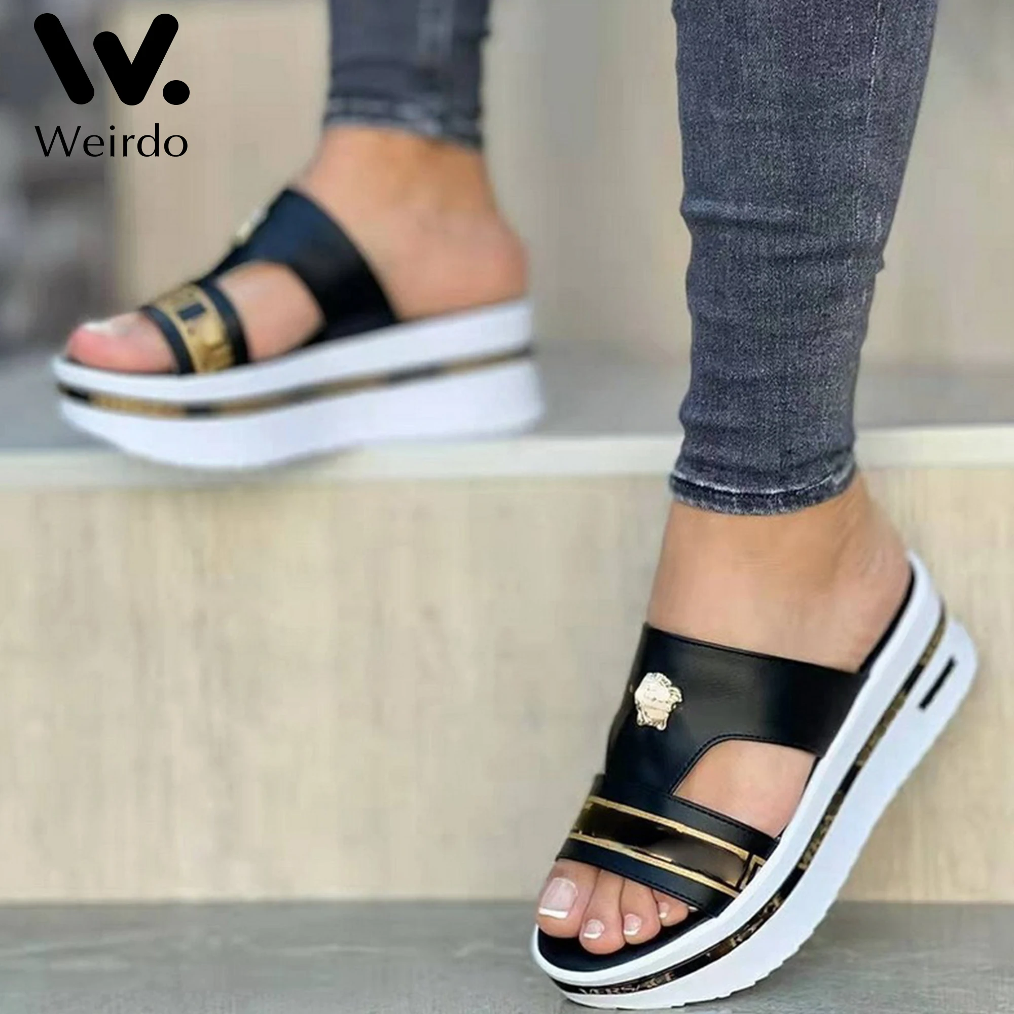 

Summer Slippers Women's Open Toe Shoes 2022 New Wedge Platform Sandals Beach Party Outdoor Casual Ethnic Style Women's Shoes