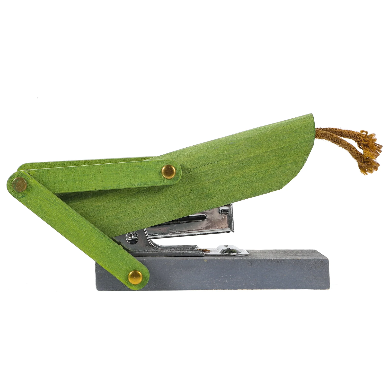 

Locust Cartoon Stapler Child Work Desk Decor Mini Animal Wood Student Stationery