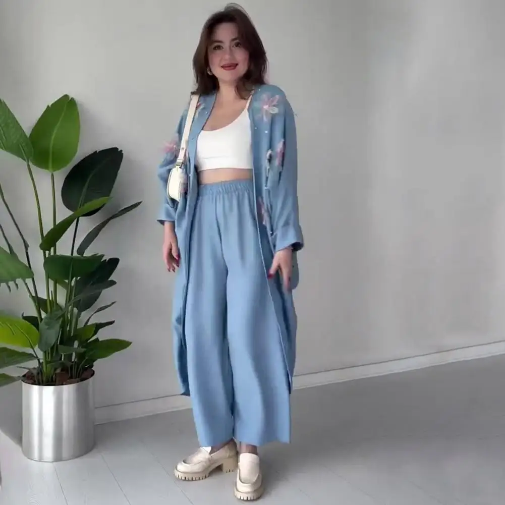 Женский весенний наряд элегантный комплект с 3d цветочным декором женский пиджак