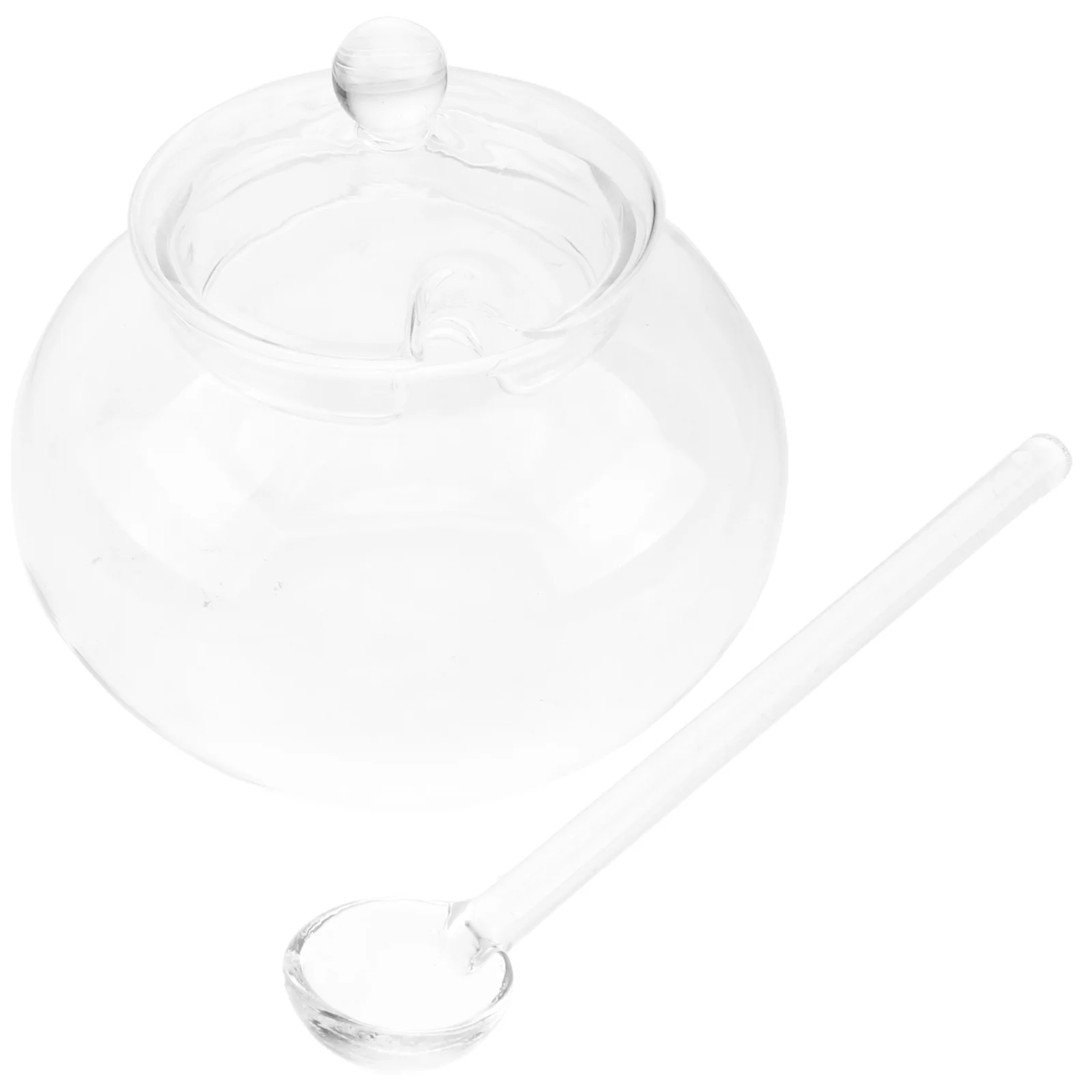 

Sugar Bowl Durable Glass Jar Seasoning Bottle Spoon Food Containers Kitchen Supplies Sealed