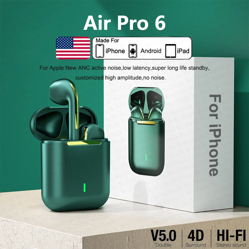 

Original Air Pro J18 Pods TWS Max Wireless Bluetooth Earphones In Ear Earbuds Earpod Gaming Headset For Apple iPhone Headphones